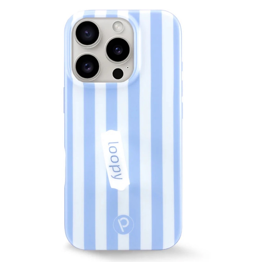 Loopy Case Blue Stripes iPhone 16 Pro